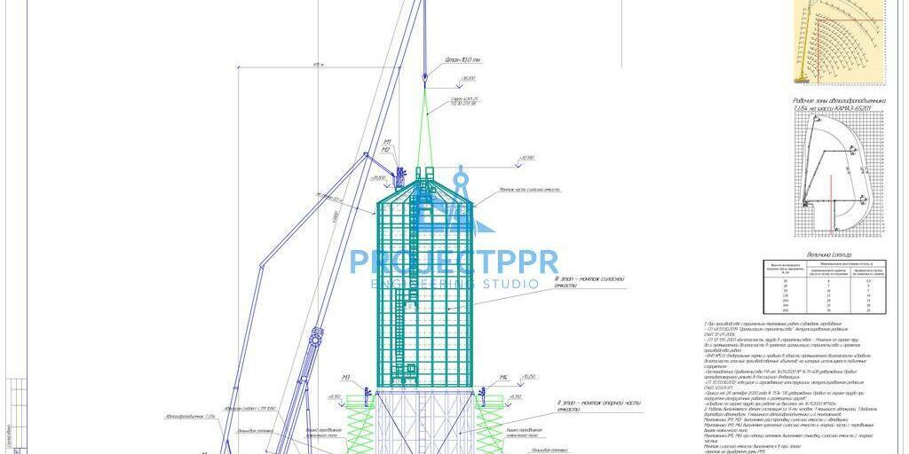 Схема монтажа силоса